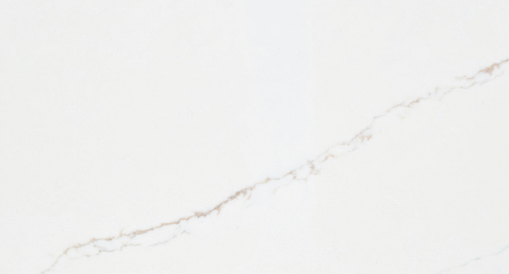 Calacatta Arno quartz slab featuring warm white tones with subtle gold and gray veining for countertops in Darien Calacatta Arno quartz slab with warm white background and subtle gold and gray veining, ideal for countertops in Darien homes