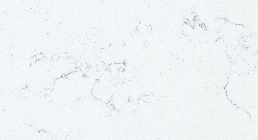 Fairy White quartz slab featuring soft grey veins on a pure white background, perfect for countertops in Evanston Fairy White quartz slab with delicate grey veining on a pristine white background, ideal for countertops in Evanston homes