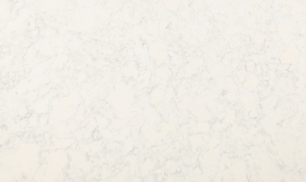Whitby quartz slab with a soft white base and pale grey marbling in Chicago Whitby quartz slab with a soft white base and pale grey marbling in Chicago
