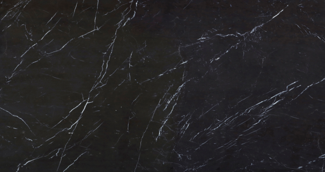 Nero Marquina porcelain slab featuring a deep black background with striking white veining for Winnetka countertops Nero Marquina porcelain slab with deep black background and striking white veining, perfect for countertops in Winnetka homes
